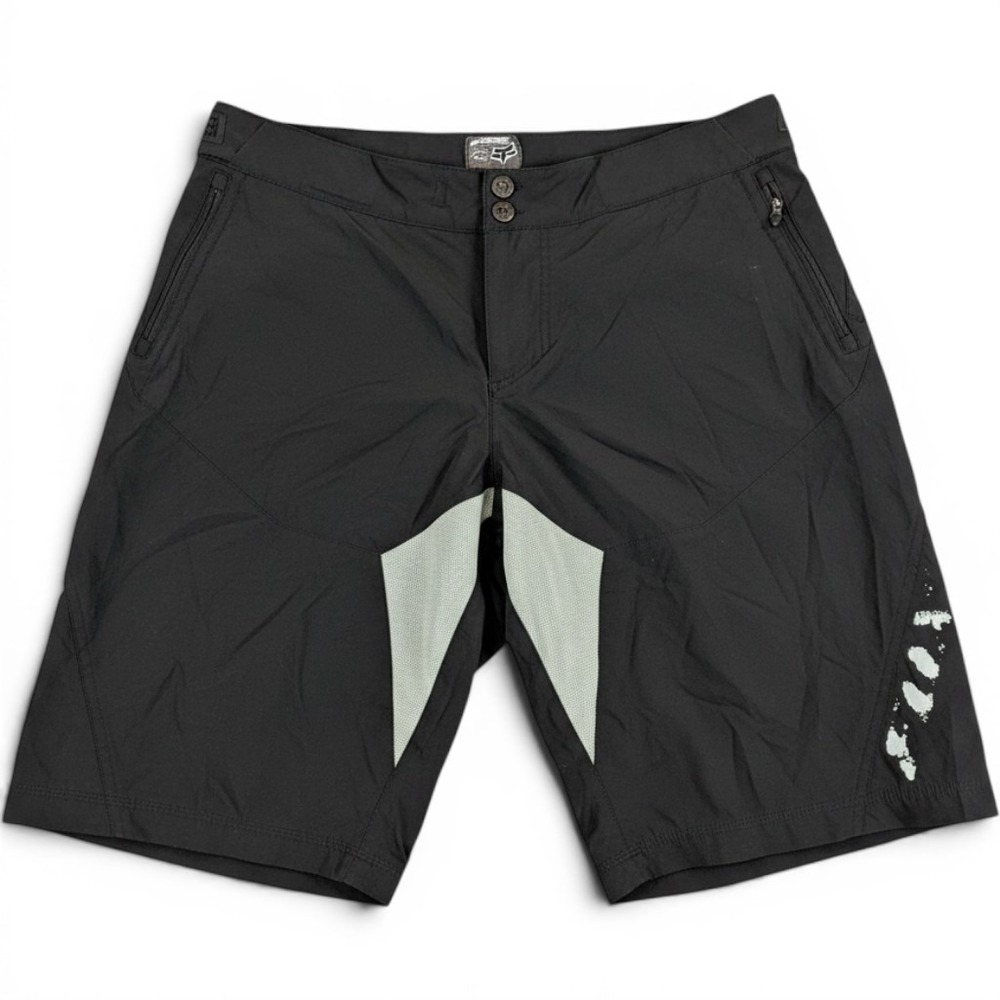 Fox‎ Racing Technical Mountain Bike MTB Shorts Mens 34 Black Grey Mesh Vent